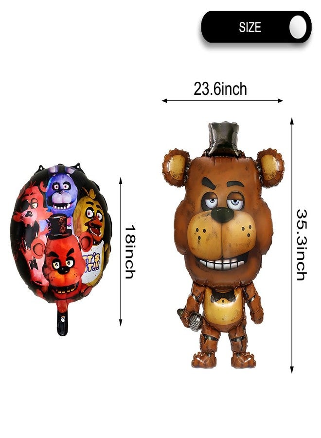 GeRRiT 5pc Birthday Party Foil Balloons For Five Nights at Freddy's Party Decorate Supplies For Five Nights at Freddy's - Image 3